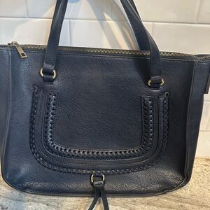 Stitch Fix Malibu Sky Navy Tote Bag with crossbody strap